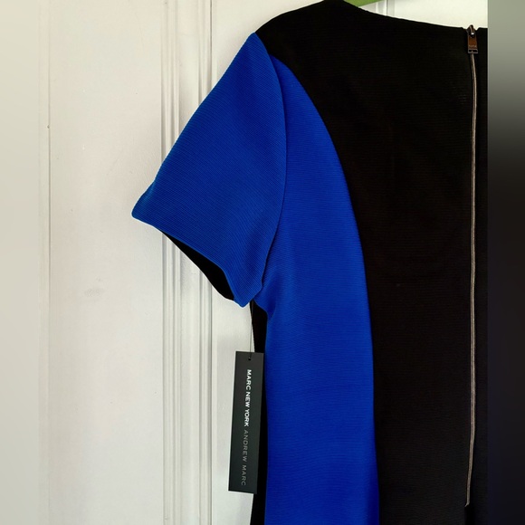 NWT Jones New York dress v-neck knee length short sleeve blue 💙 & black 🖤 - Picture 10 of 15